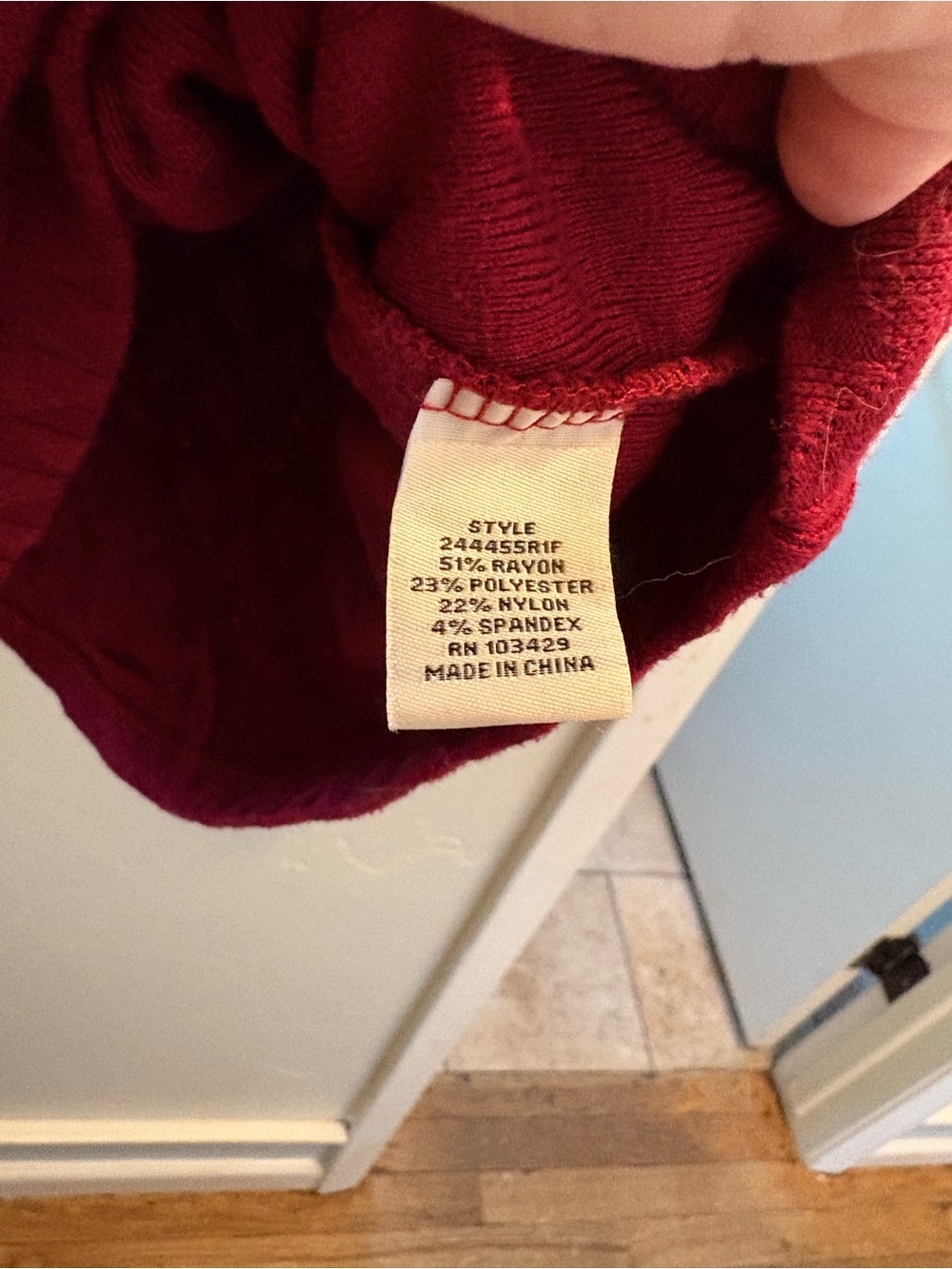 Red Henley - Picture 5 of 5